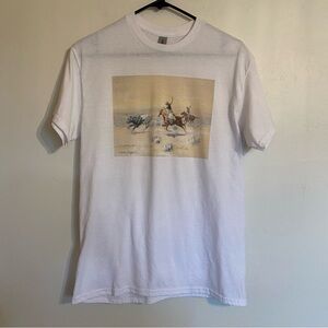White Western Graphic T-Shirt size M
